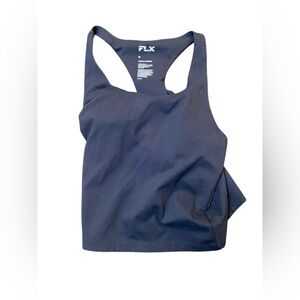 FLX Women's Active Padded Sports Bra Tank Tankini Tank Top Black Small NWOT